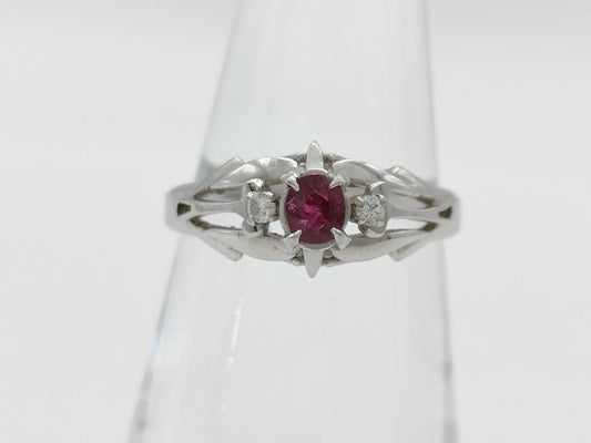 R0.25ct Diamond PT850 3.6g Ring