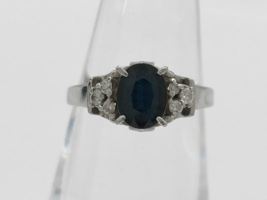 S0.97ct Diamond PT900 4.5g Ring