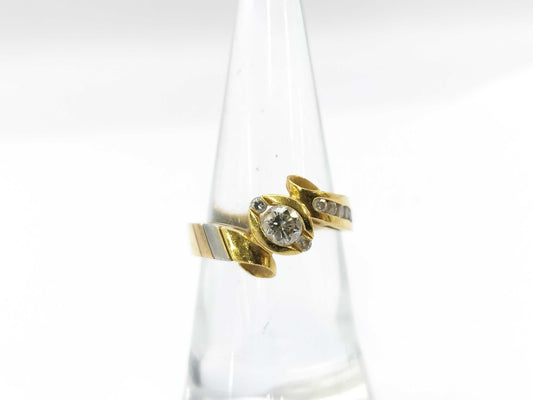 D0.50ct K18/PT900 4.7g Ring