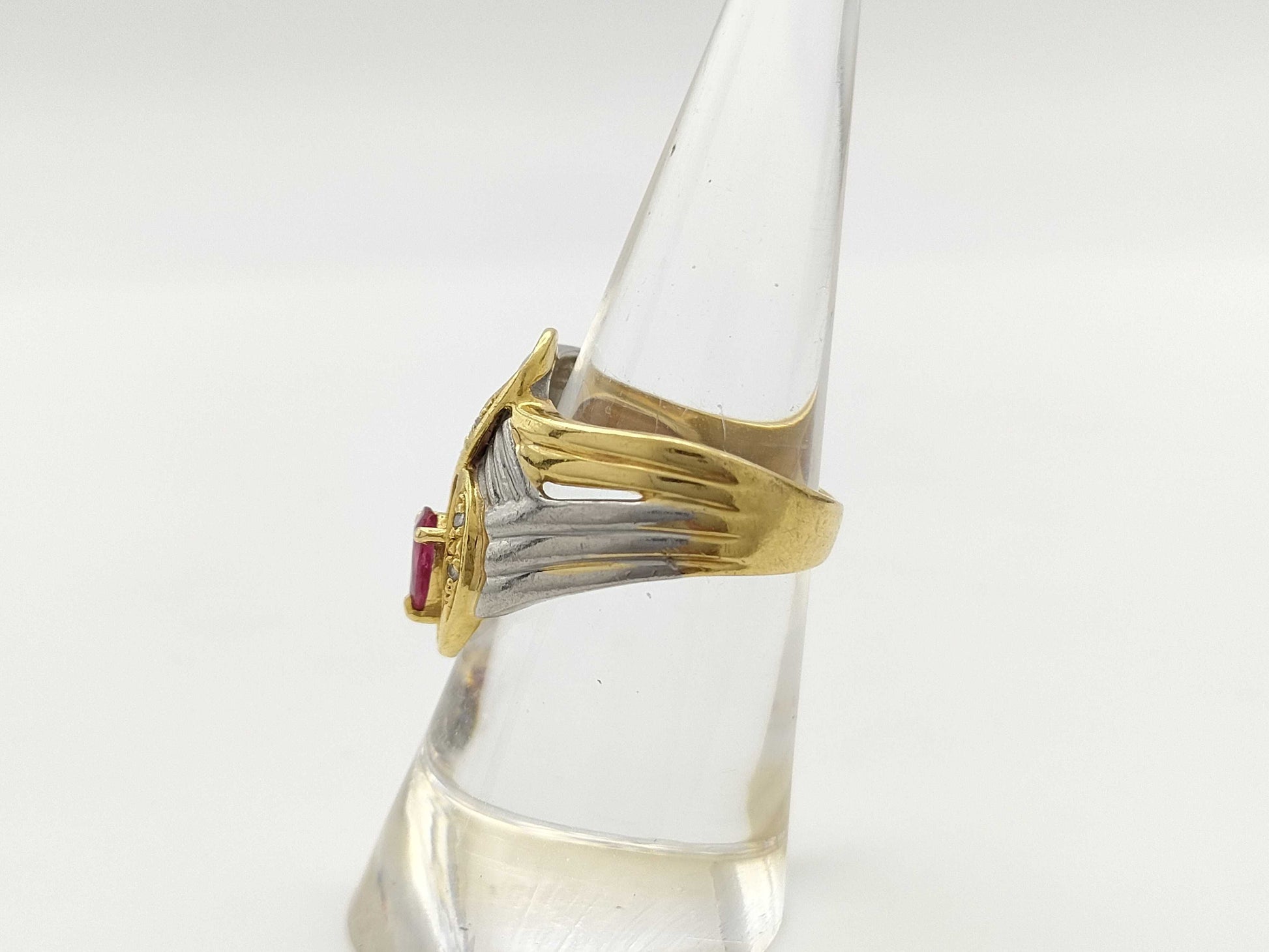 R0.33ct D0.05ct K18/PT900 6.7g Ring