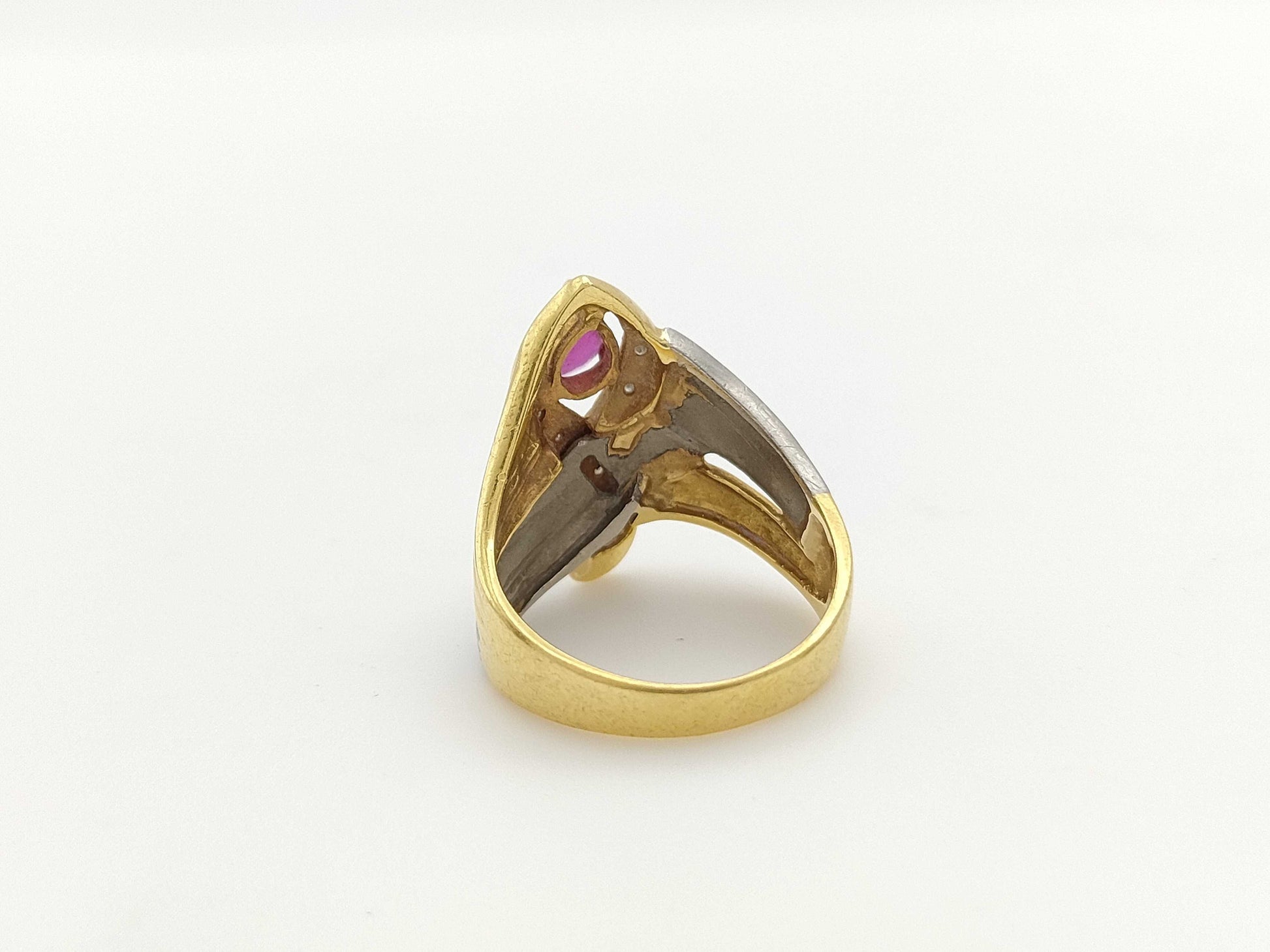 R0.33ct D0.05ct K18/PT900 6.7g Ring