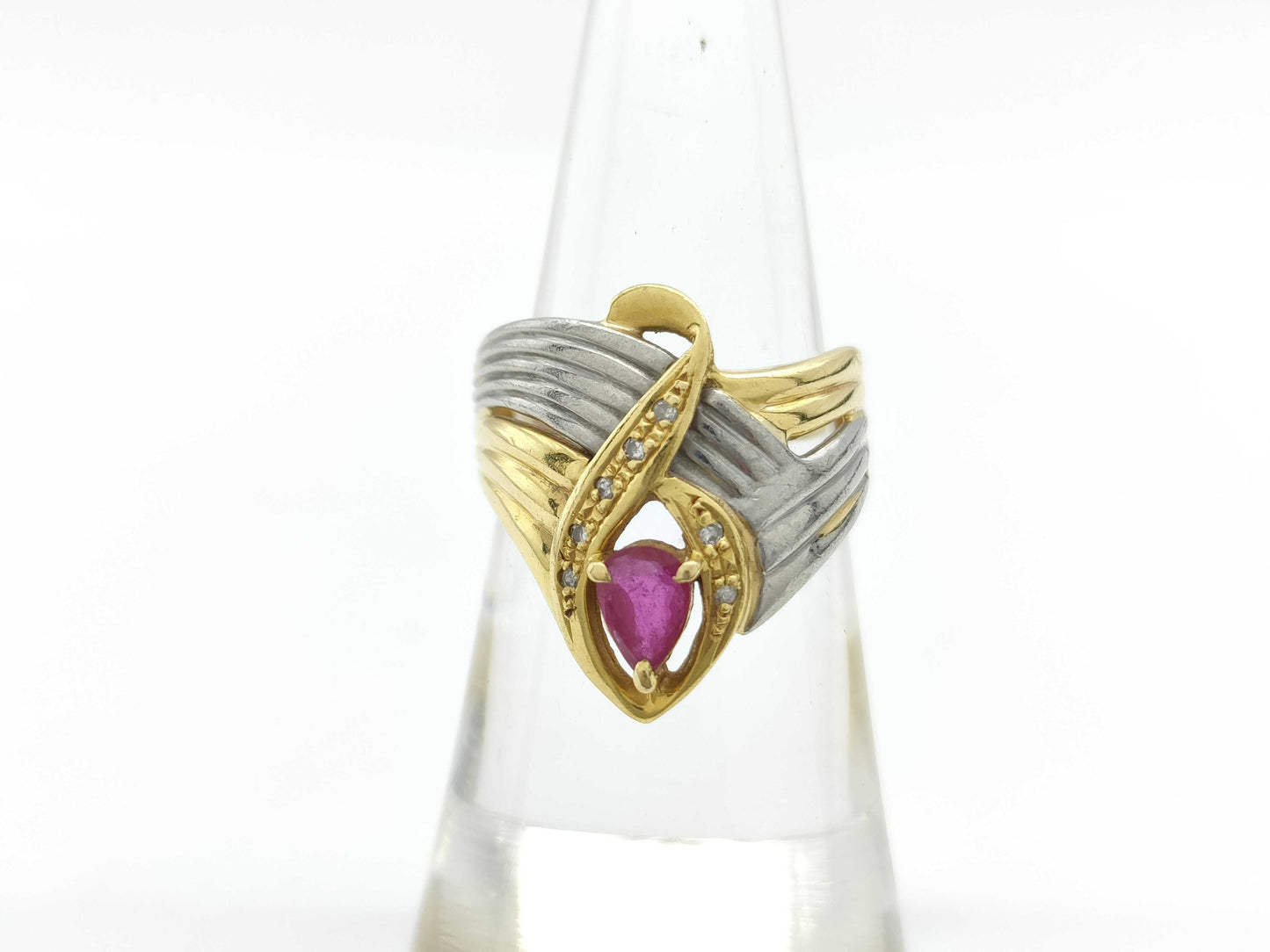 R0.33ct D0.05ct K18/PT900 6.7g Ring