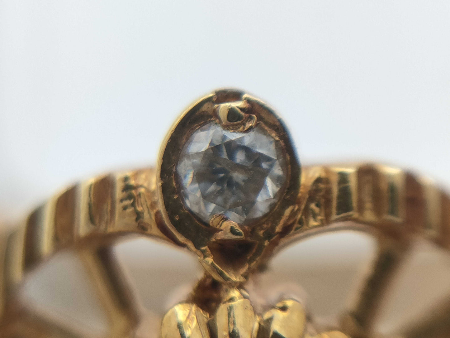 Cabochon Emerald D0.16ct K18 4.1g Ring