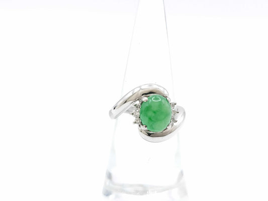Jade 2.68ct D0.11ct PT900 9.2g Ring