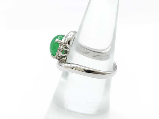 Jade 2.68ct D0.11ct PT900 9.2g Ring