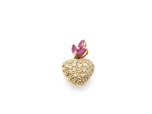 R0.46ct D0.34ct K18 3.8g Pendant Top