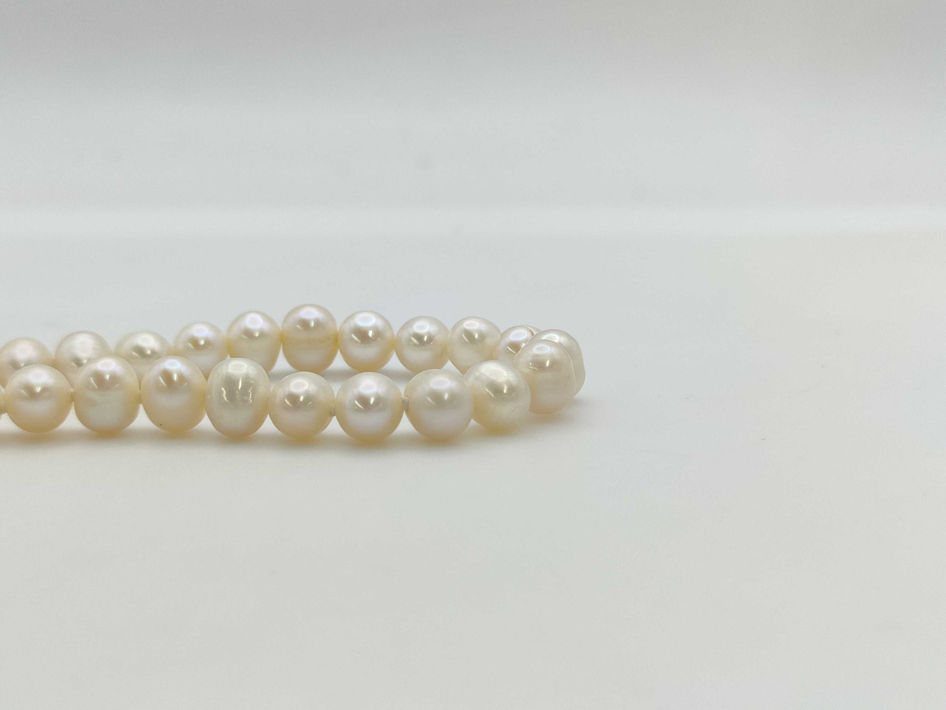 Semi-round pearl diameter approx. 6.1-7.3mm 47.3g necklace