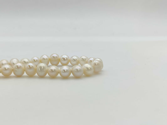 Semi-round pearl diameter approx. 6.1-7.3mm 47.3g necklace