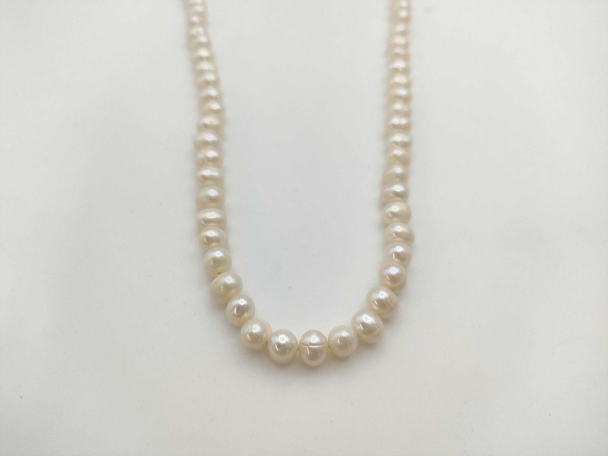 Semi-round pearl diameter approx. 6.1-7.3mm 47.3g necklace
