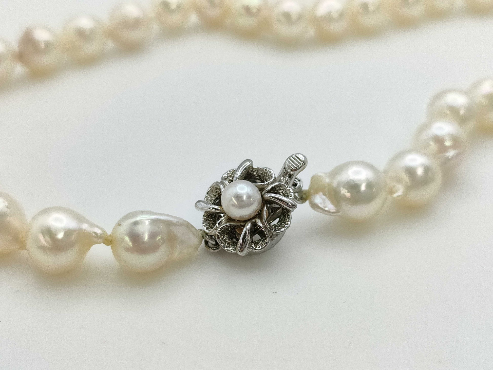 Semi-round pearl diameter approx. 8.1-8.5mm SV 36.5g necklace
