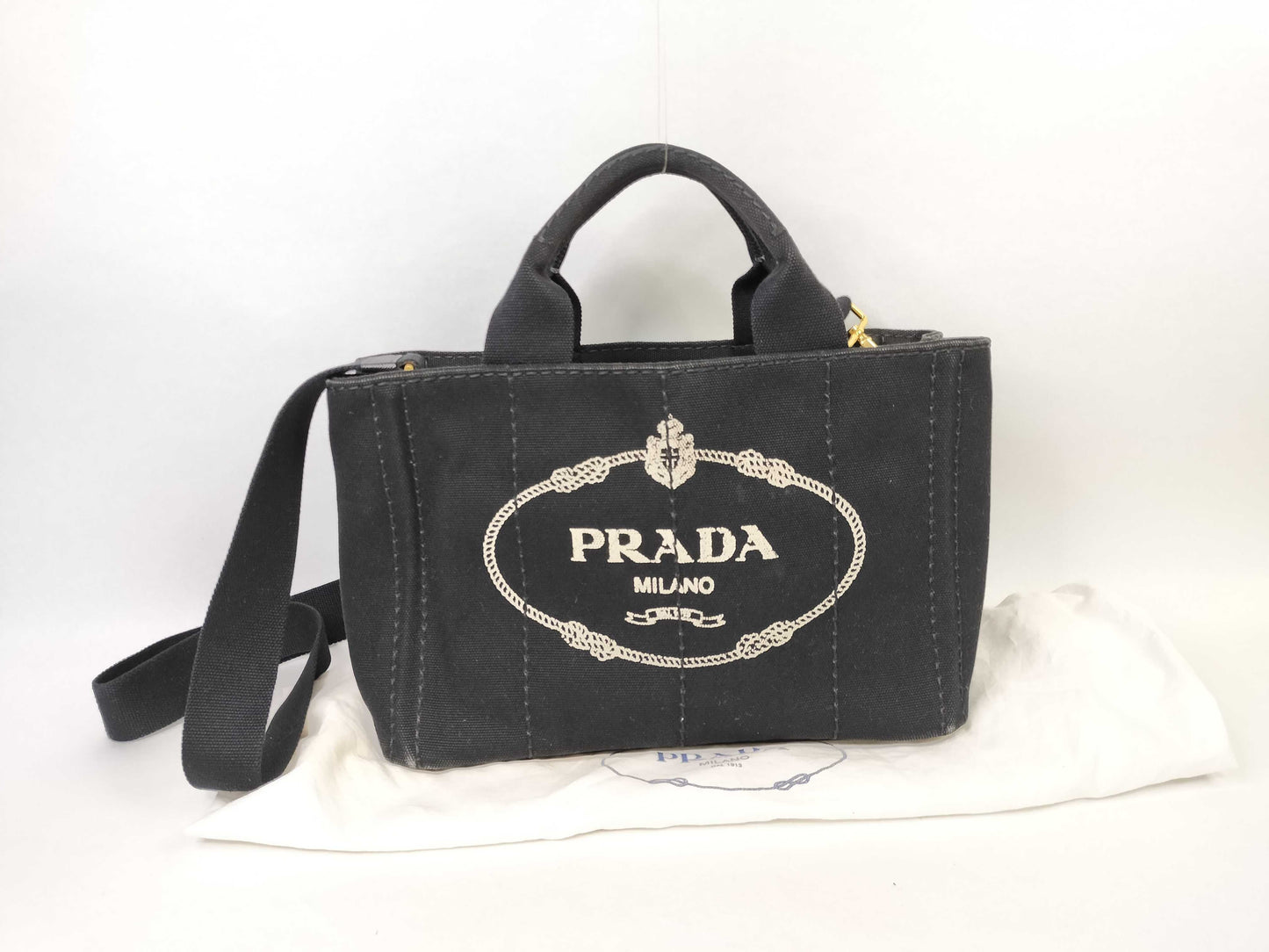 PRADA Canapa Tote with Strap