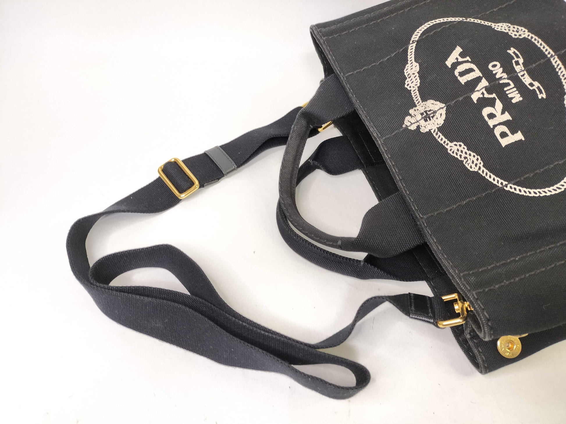 PRADA Canapa Tote with Strap