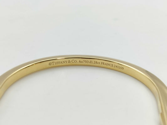 Tiffany & Co. Lock d1.28ct YG/WG Au750 18.9g Bracelet Bangle