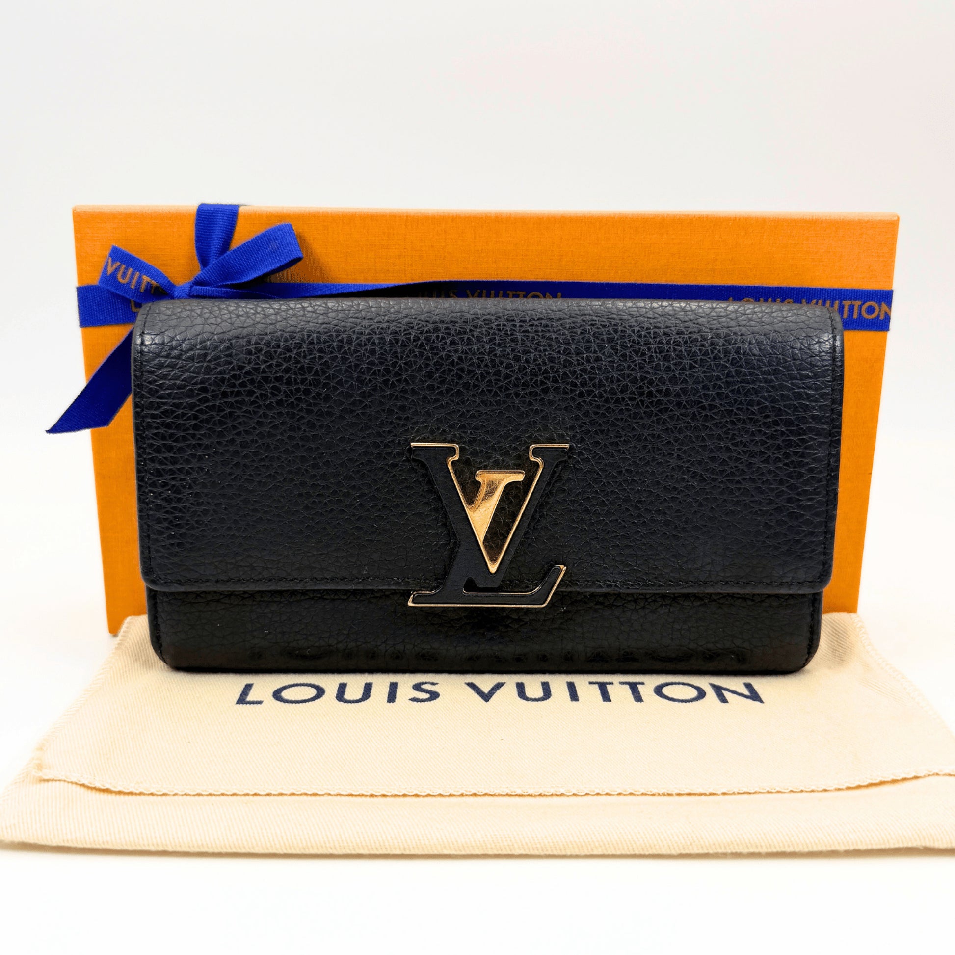 LOUIS VUITTON LOUIS VUITTON Porte-Feuille Capucine Triallon M61248 Wallet Box Storage Bag Included Wallet