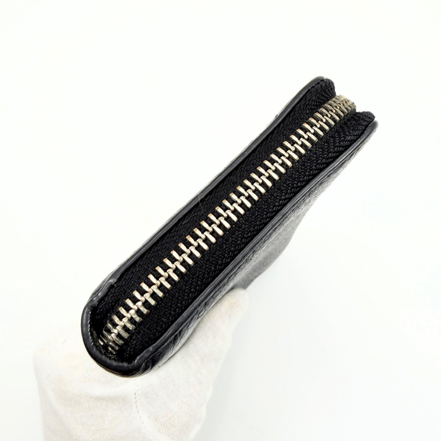 COACH COACH With Studs Script Accordion Round Zipper F88904 Long Wallet Wallet