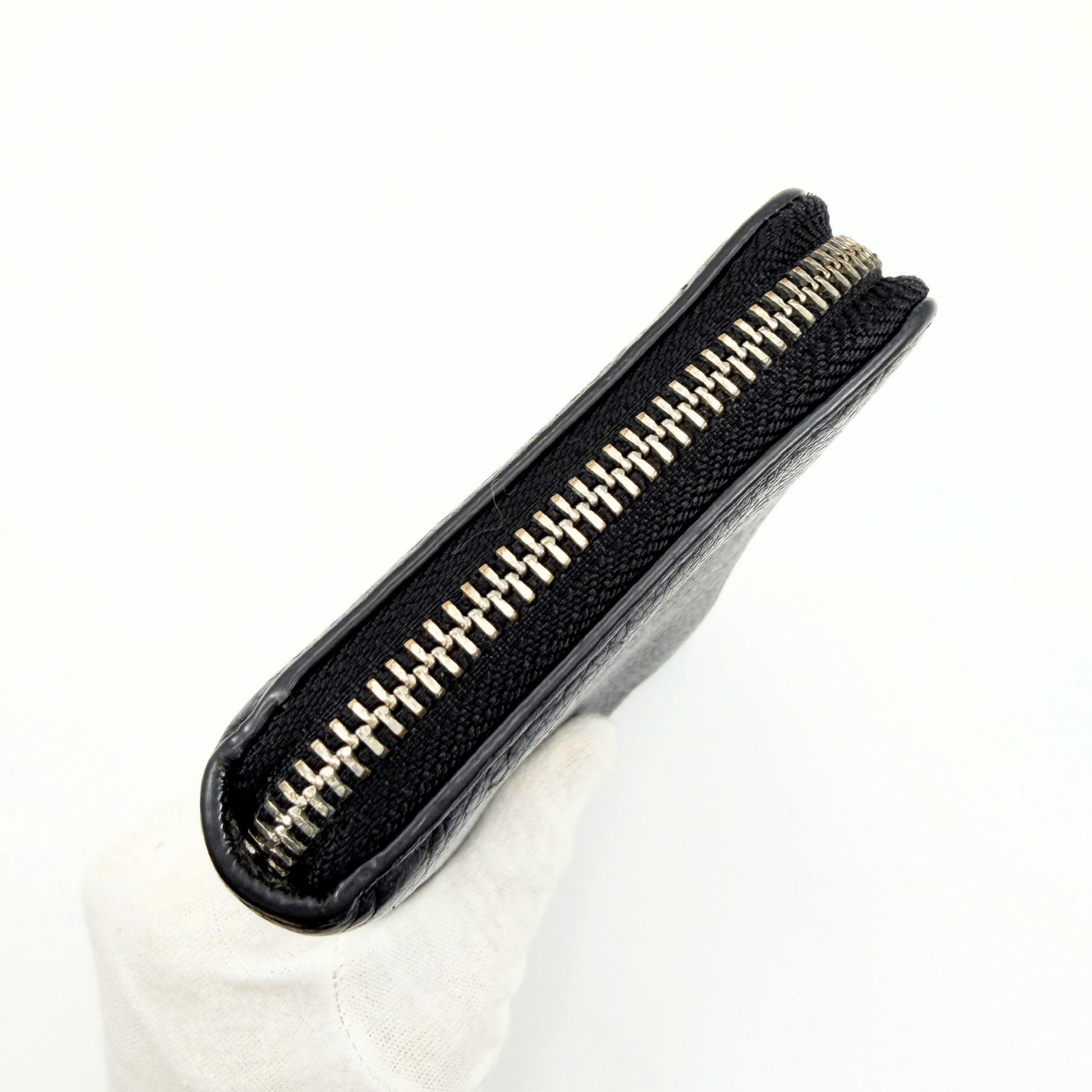 COACH COACH With Studs Script Accordion Round Zipper F88904 Long Wallet Wallet