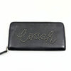 COACH COACH With Studs Script Accordion Round Zipper F88904 Long Wallet Wallet