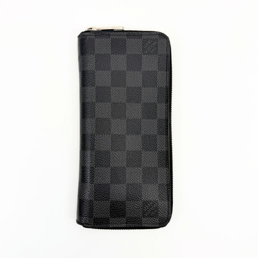 LOUIS VUITTON Louis Vuitton Damier Graphite Zippy Vertical N63095 Wallet