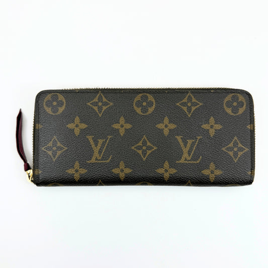 LOUIS VUITTON LOUIS VUITTON Louis Vuitton Monogram Porte-Feuille Clemence Fuchsia M60742 Long Wallet Wallet with Box & Storage Bag Wallet