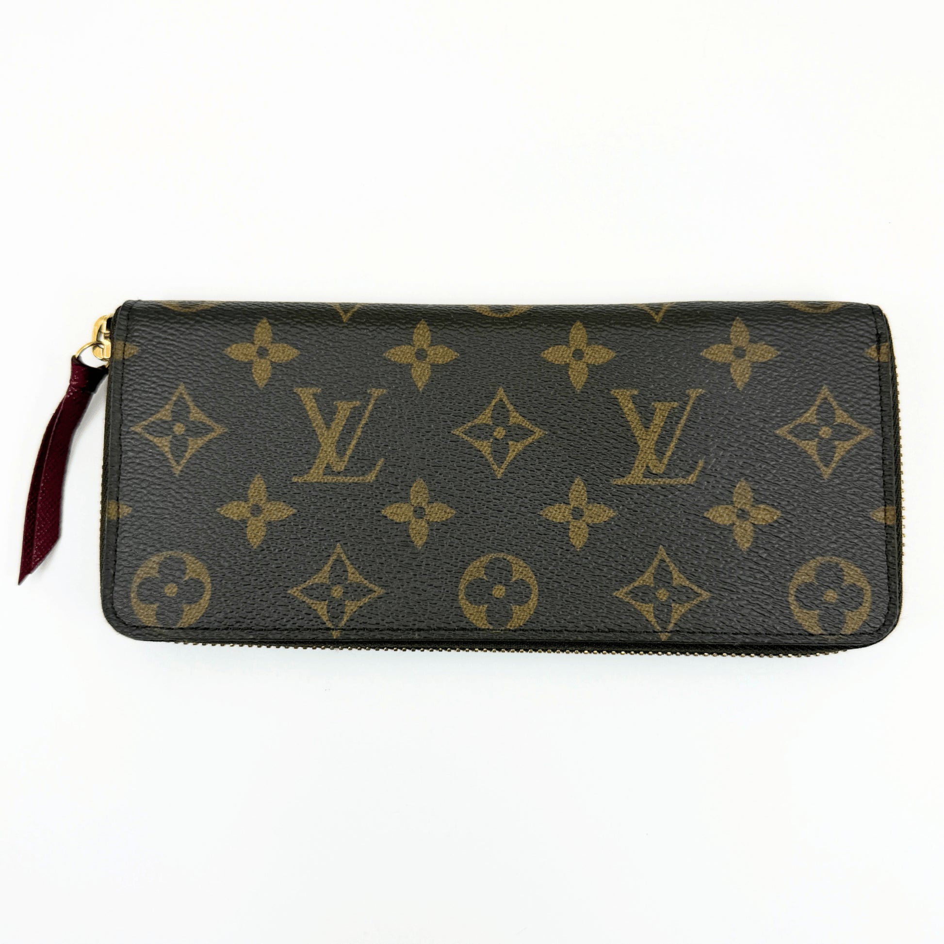 LOUIS VUITTON LOUIS VUITTON Louis Vuitton Monogram Porte-Feuille Clemence Fuchsia M60742 Long Wallet Wallet with Box & Storage Bag Wallet