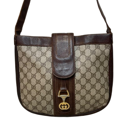 GUCCI Old Gucci GG Supreme Sherry Line Shoulder Bag