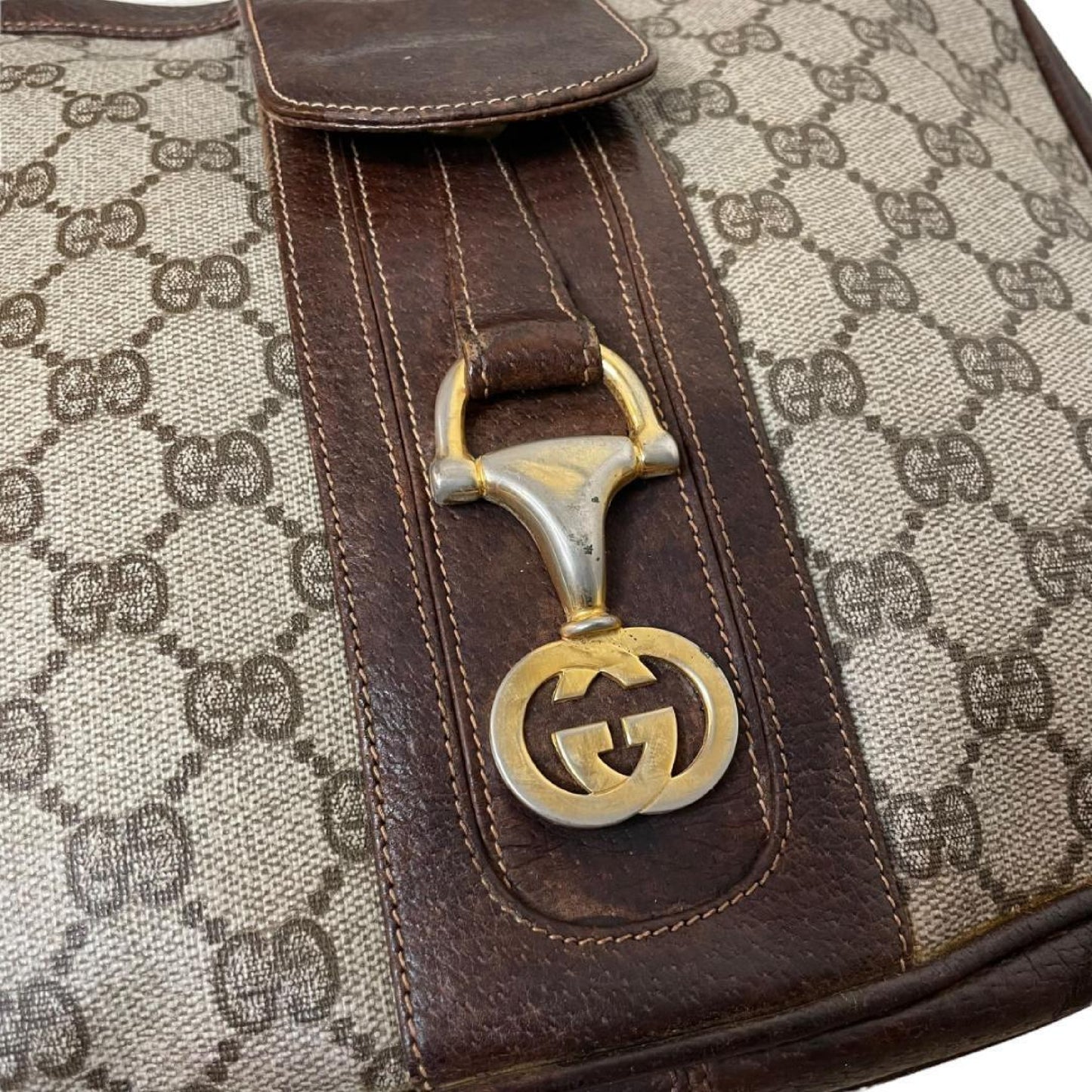 GUCCI Gucci Old Gucci GG Supreme Sherry Line Shoulder Bag