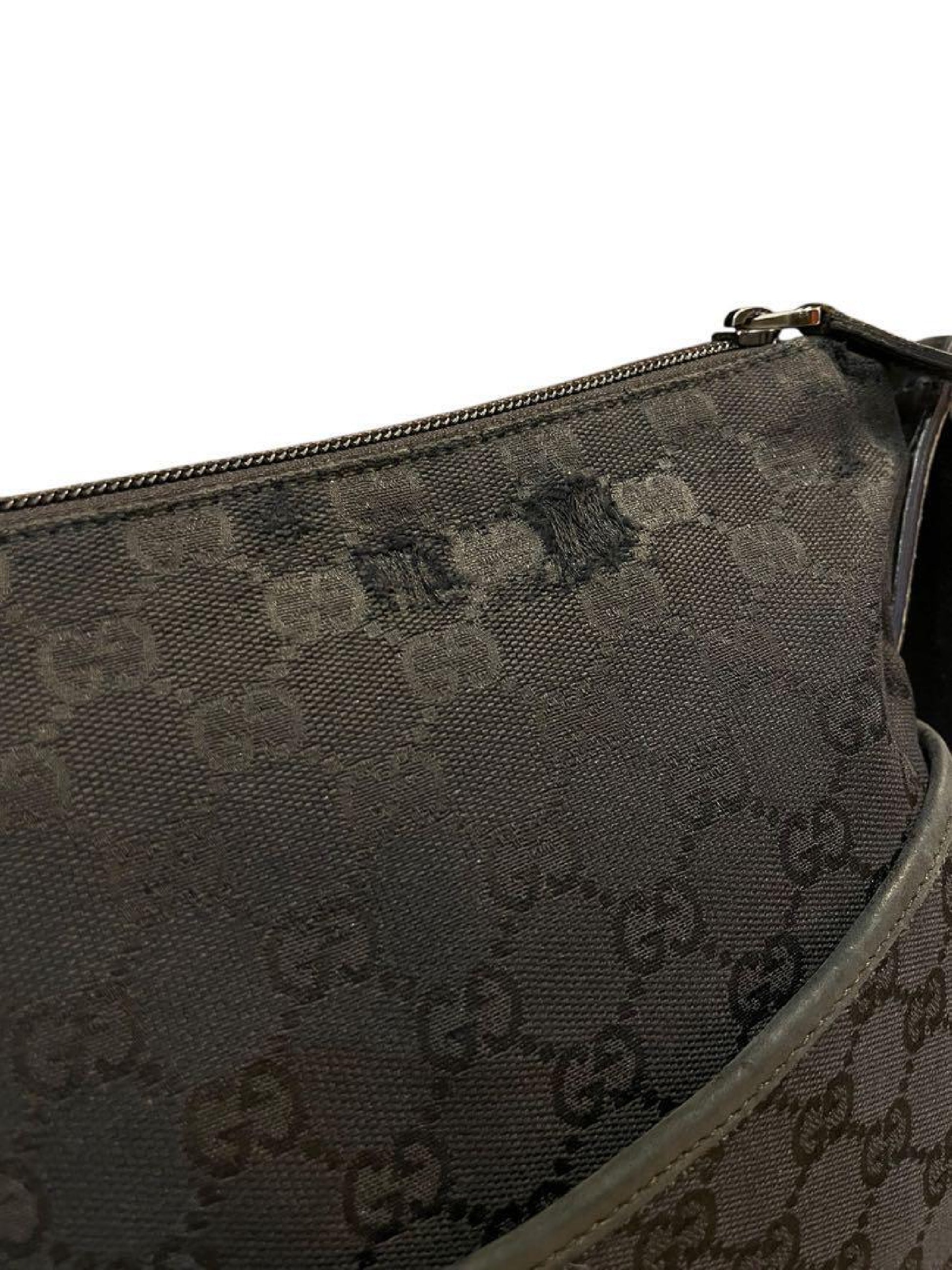 GUCCI Black GG Pattern 145857 Men's Shoulder Bag
