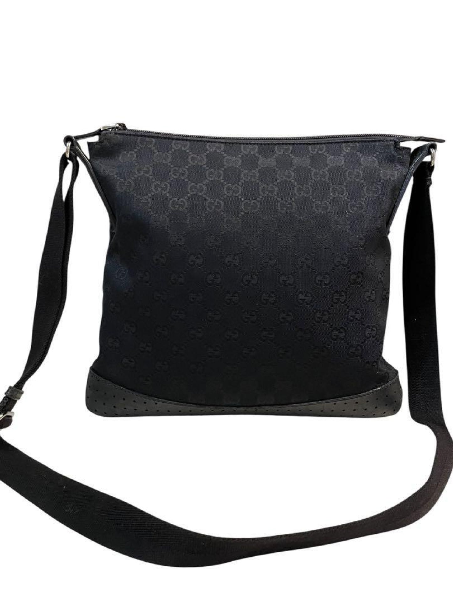 GUCCI Black GG Pattern 145857 Men's Shoulder Bag