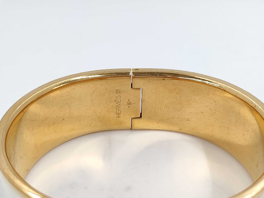 HERMES Click Crack Gold Bracelet Bracelet Bangle