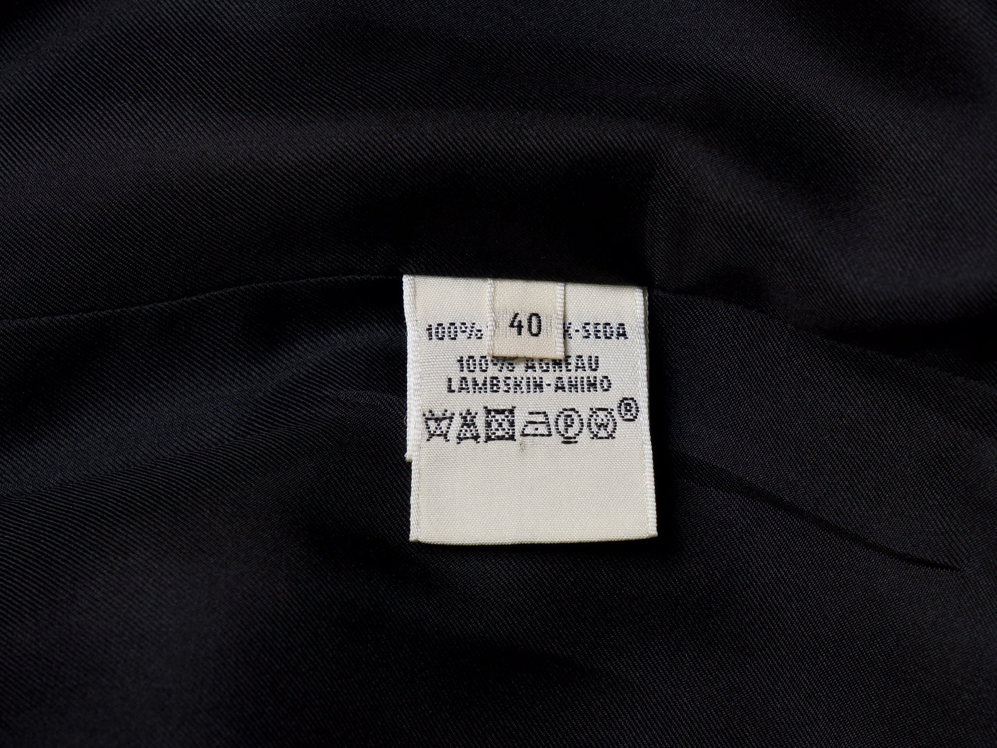 HERMES Leather Switch Black/Black Silk Robe 40 Coat