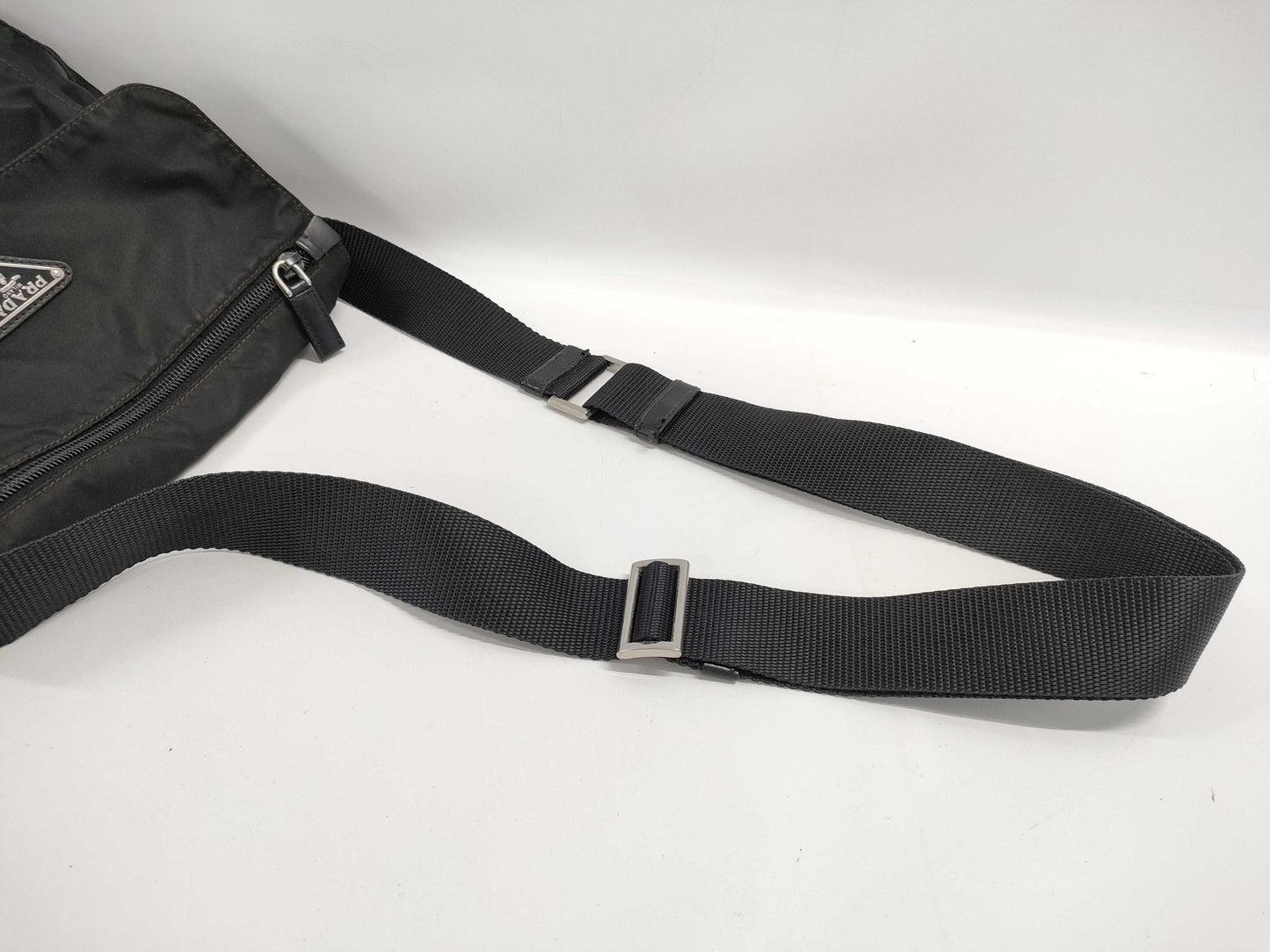 PRADA Triangle Logo Leather Belt Shoulder Bag