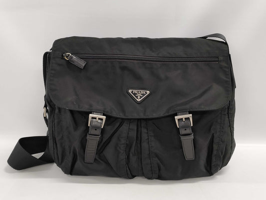 PRADA 2 Belt Triangle Logo Shoulder Bag