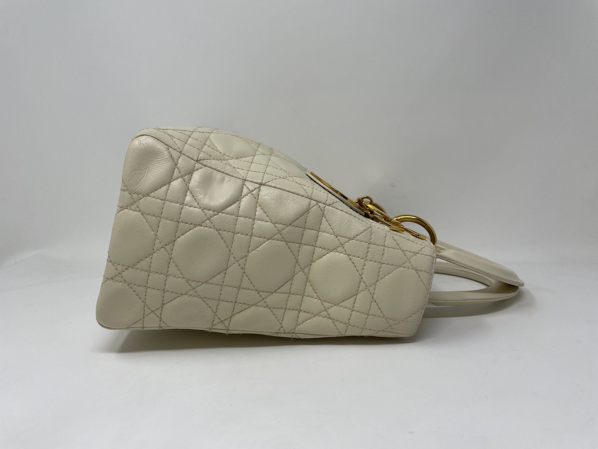 Dior DIOR Handbag Lady Dior Lambskin Leather Handbag