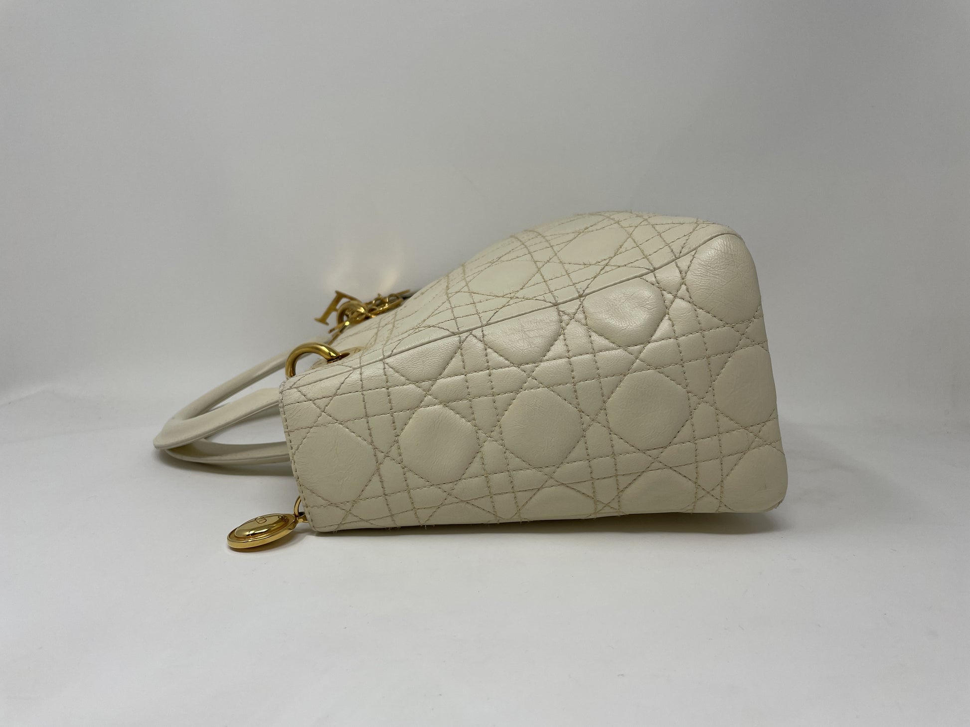 Dior DIOR Handbag Lady Dior Lambskin Leather Handbag