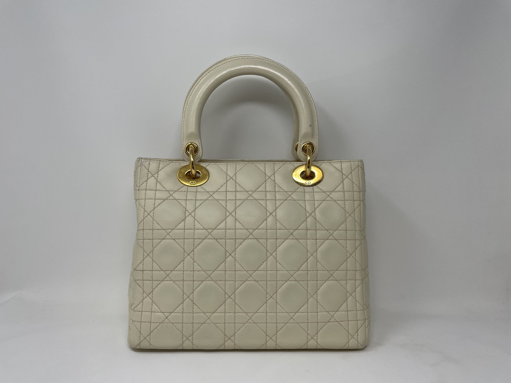 Dior DIOR Handbag Lady Dior Lambskin Leather Handbag