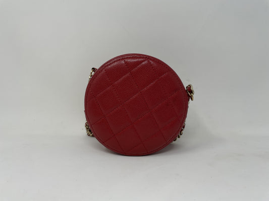 CHANEL CHANEL Shoulder Bag Matelasse Round Coco Mark Gold Hardware Shoulder Bag