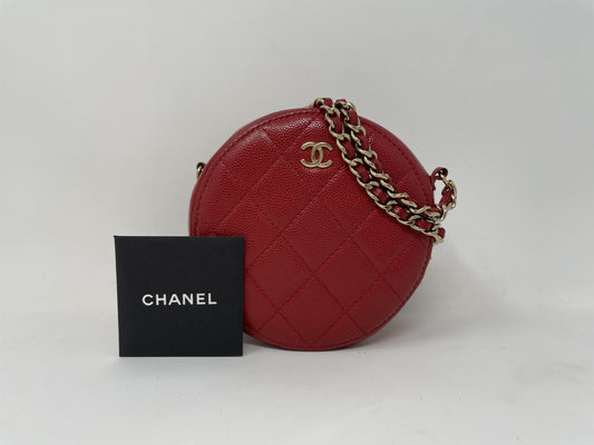CHANEL CHANEL Shoulder Bag Matelasse Round Coco Mark Gold Hardware Shoulder Bag