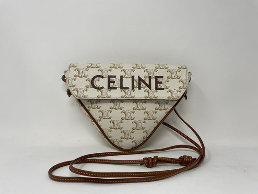 CELINE Triomphe Triangle Logo Shoulder Bag