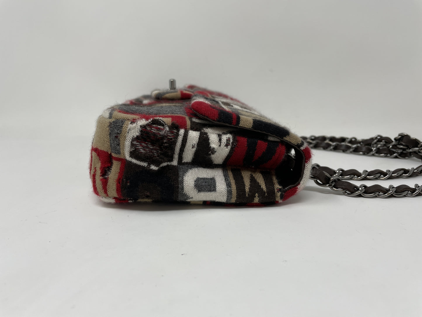 CHANEL CHANEL Wool Multicolor Turnlock Shoulder Bag