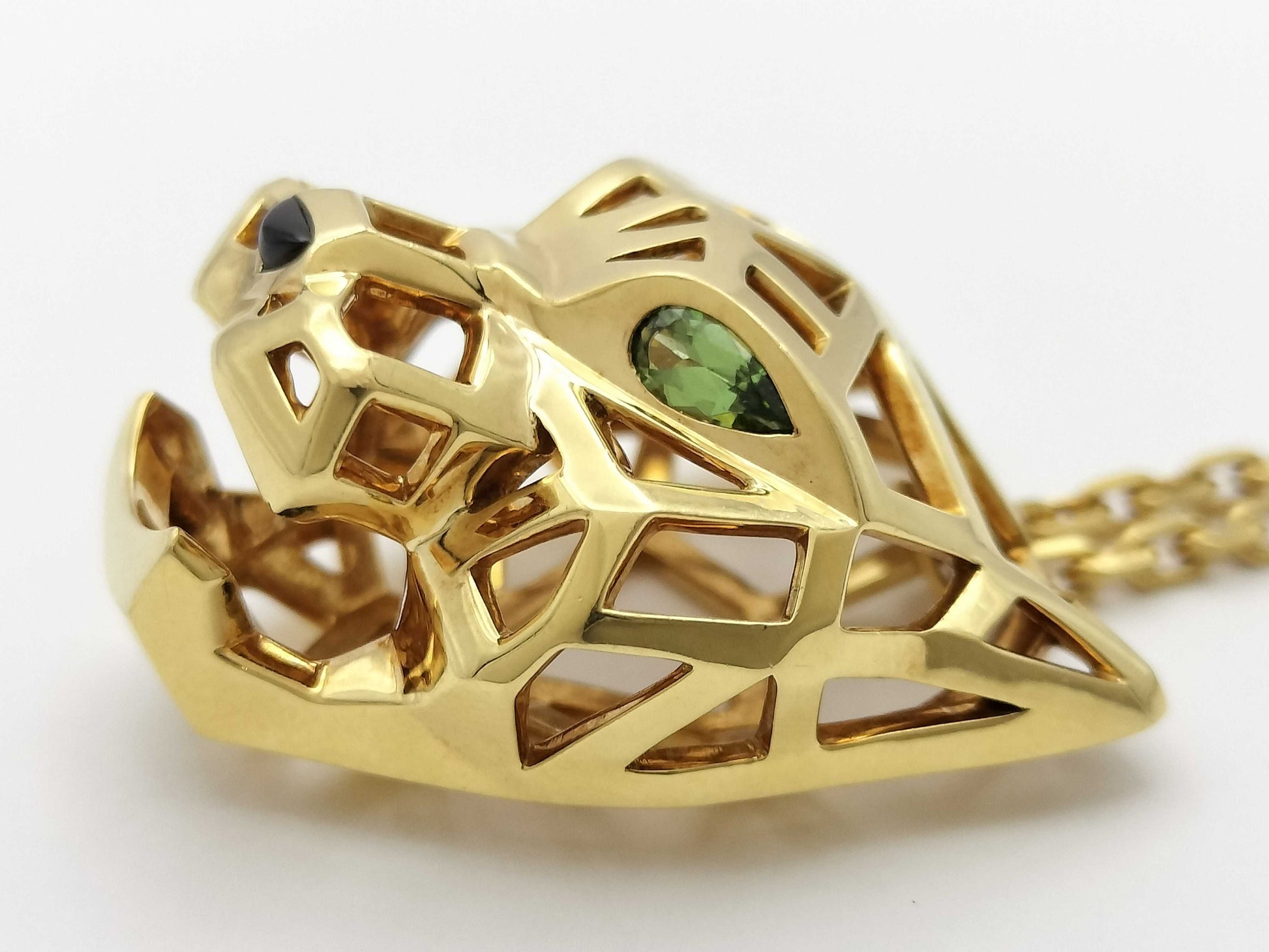 Cartier Pantail Colored Stone AU750 29.8g Necklace