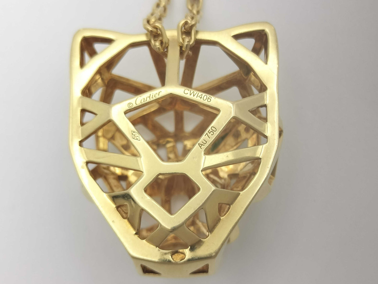 Cartier Pantail Colored Stone AU750 29.8g Necklace