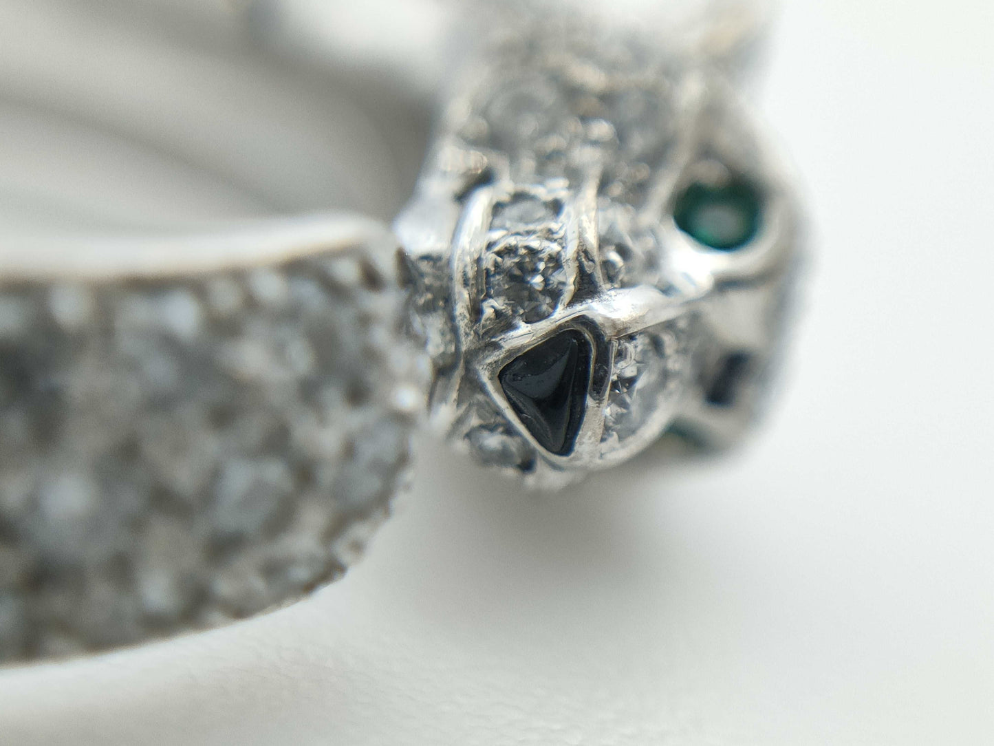 Cartier Pantail Colored Stone Diamond #50 AU750 9.0g Ring