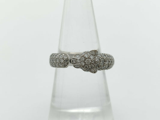 Cartier Pantail Colored Stone Diamond #50 AU750 9.0g Ring
