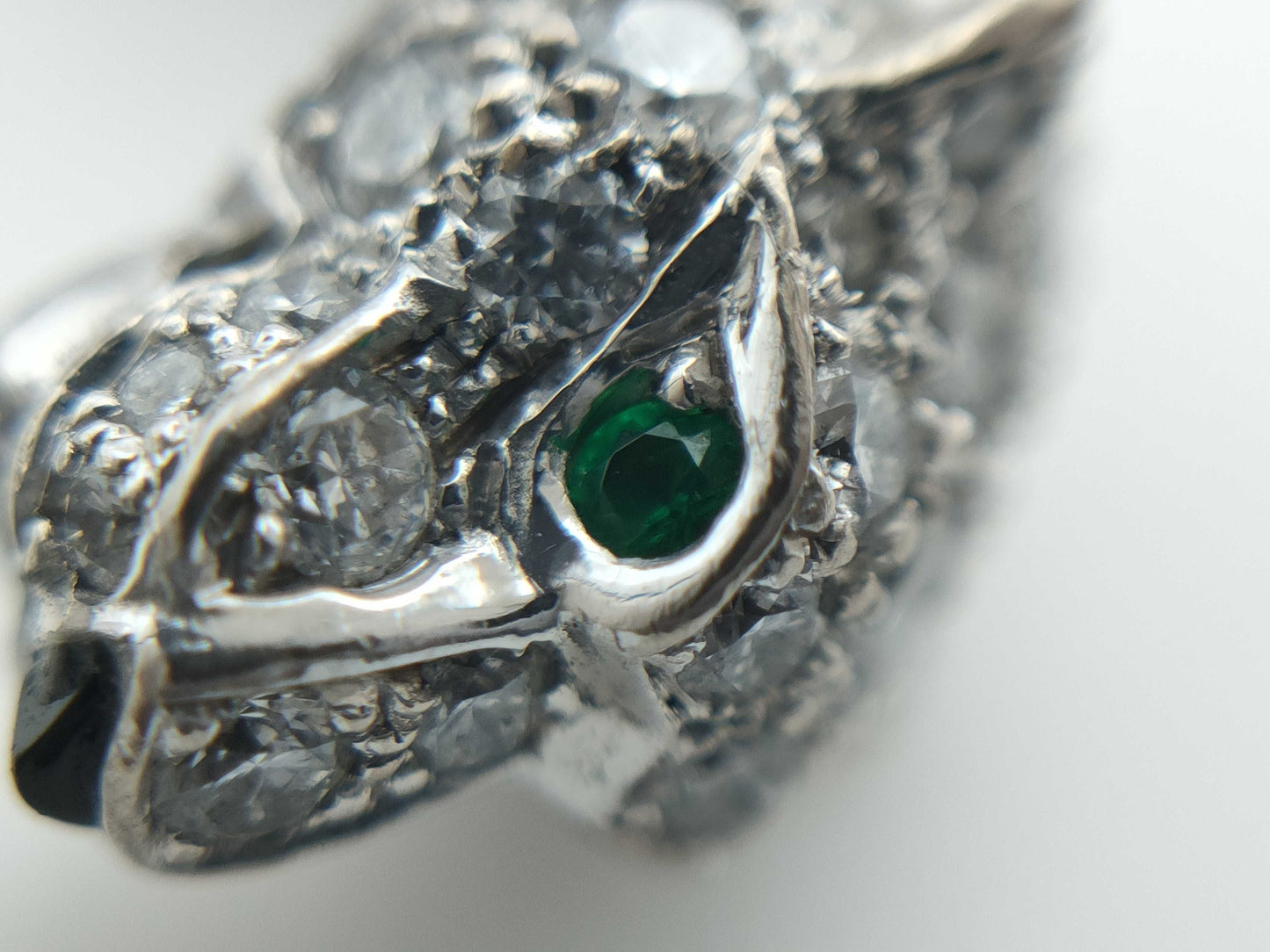 Cartier Pantail Colored Stone Diamond #50 AU750 9.0g Ring