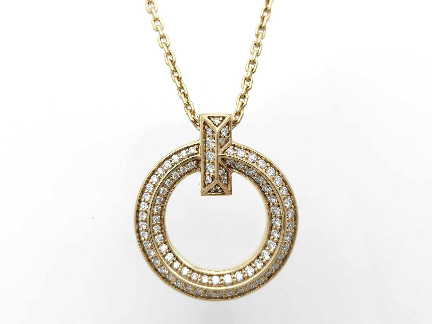 Tiffany&Co. One Circle Diamond Au750 7.8g Necklace