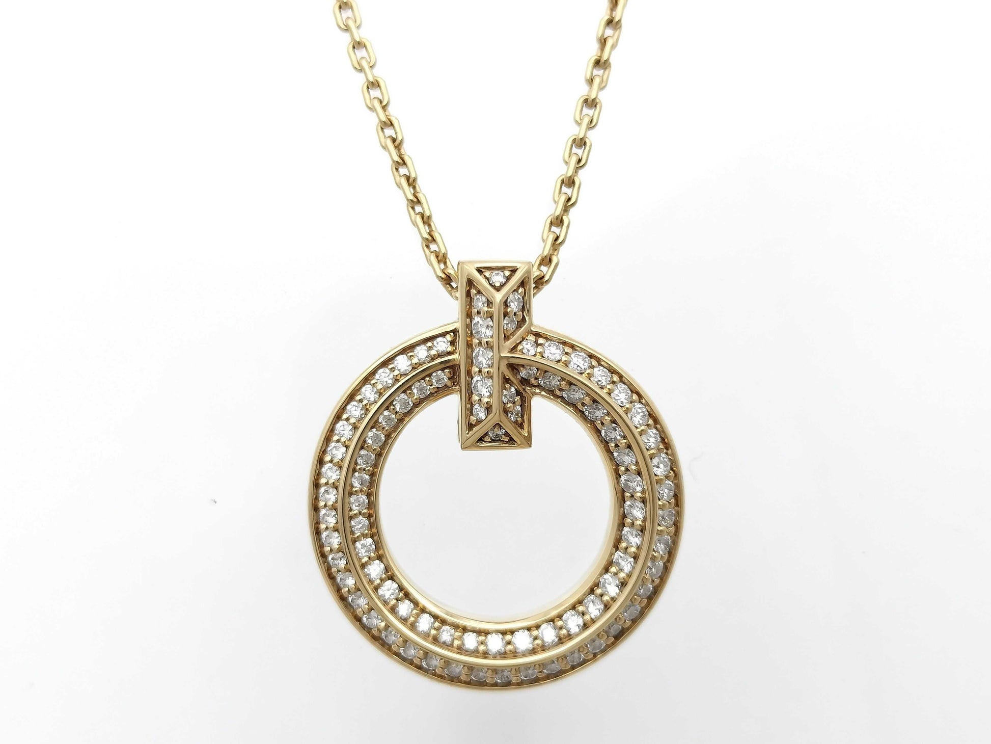 Tiffany&Co. One Circle Diamond Au750 7.8g Necklace