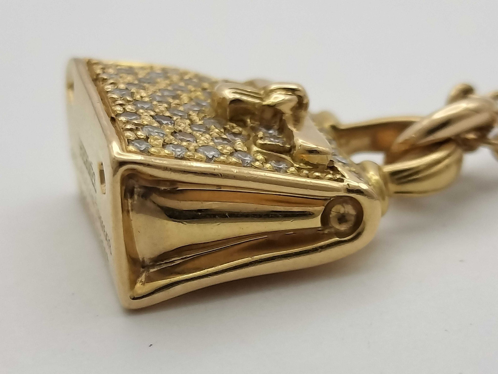 HERMES Kelly D0.21ct AU750 10.7g Necklace