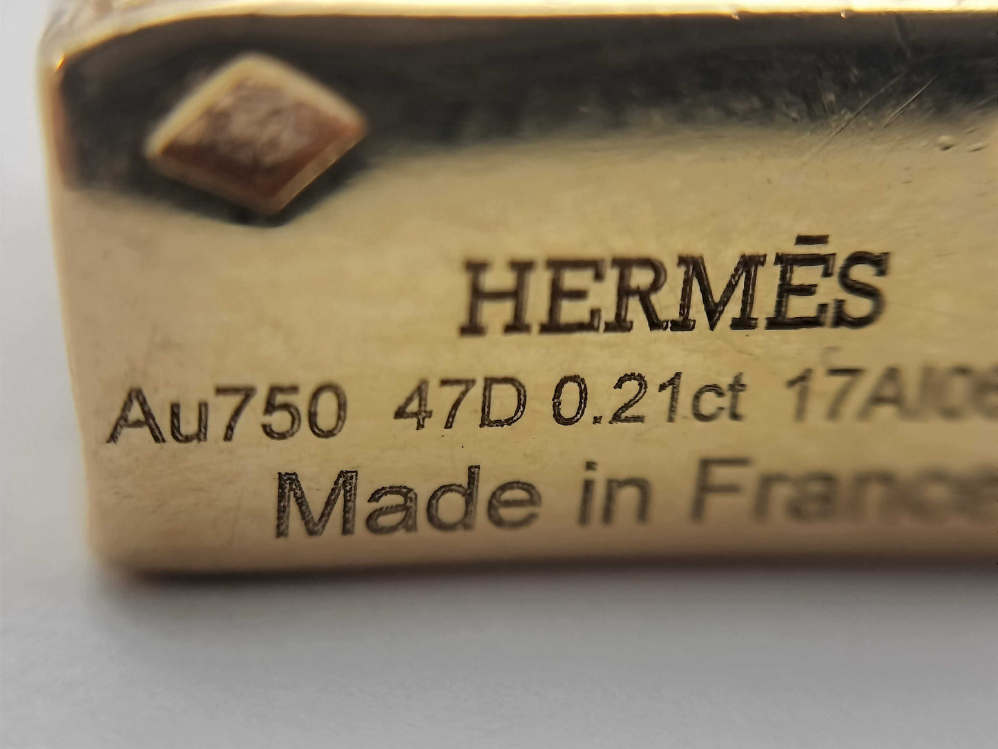 HERMES Kelly D0.21ct AU750 10.7g Necklace