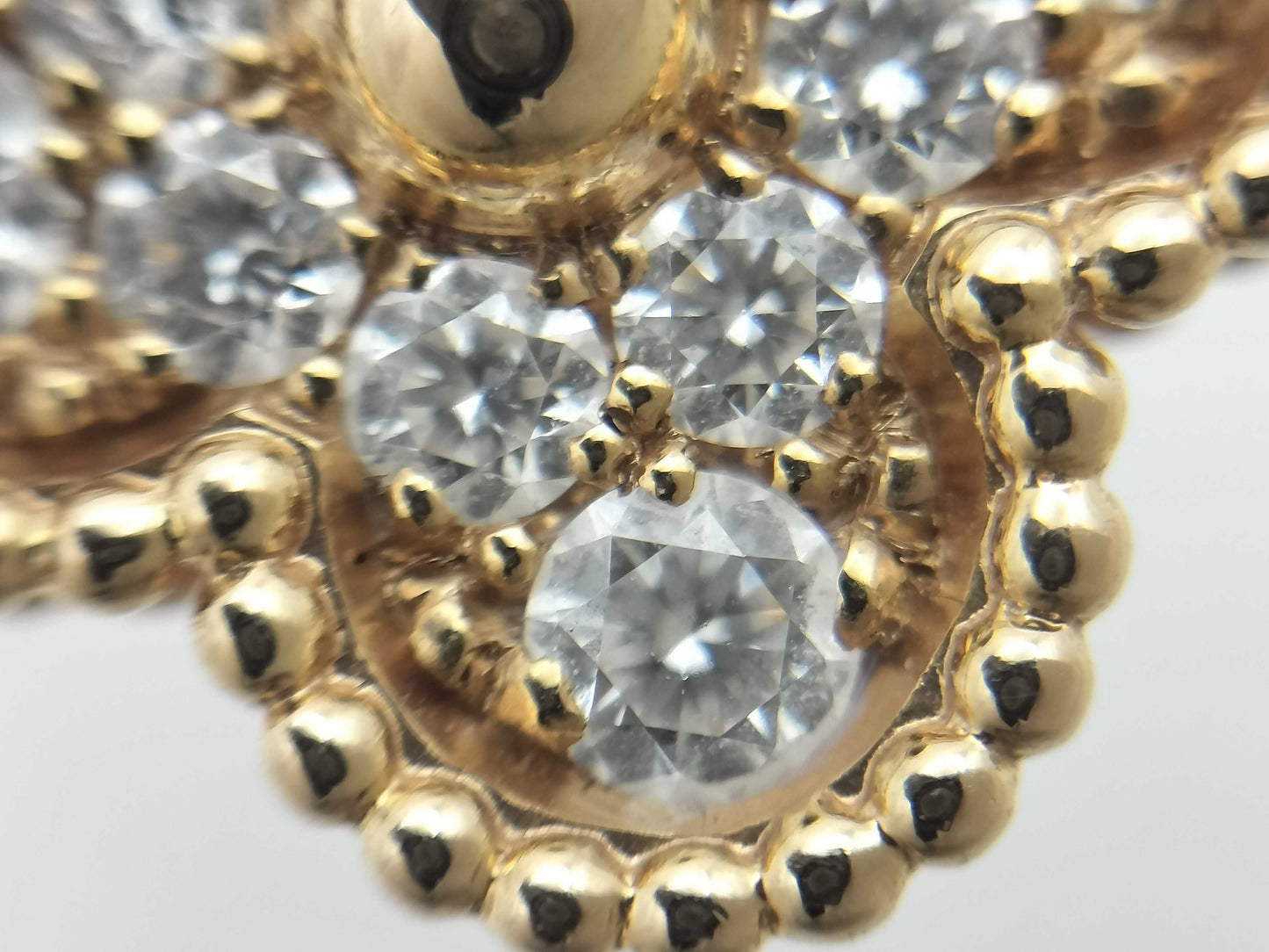 Van Cleef&Arpels Vintage Alhambra Diamond Au750 5.0g Necklace
