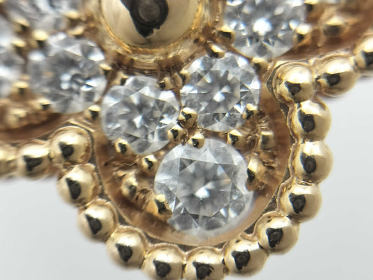 Van Cleef&Arpels Vintage Alhambra Diamond Au750 5.0g Necklace
